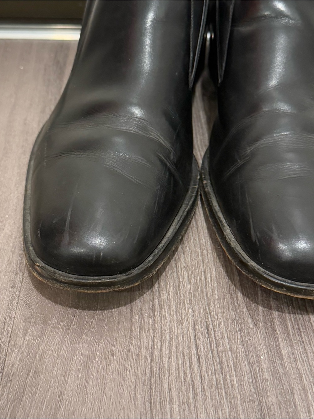 Gucci Men's Black Leather Plain Toe Derby size 43 eu men’s us 10 E Italy RARE - Picture 3 of 16